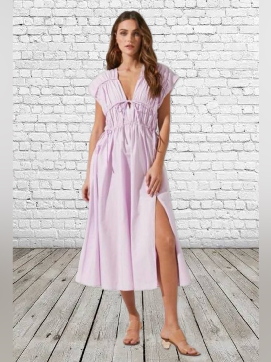 Astr Dresses & Skirts - NWT [ASTR The Label] Lilac Flowy Multi Tie V-Neck Cap Sleeve Dress Women’s S